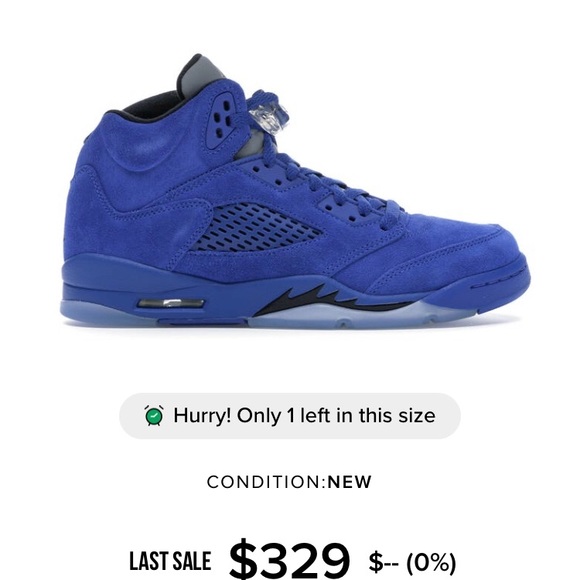 Jordan 5 Blue Suede - Picture 4 of 4